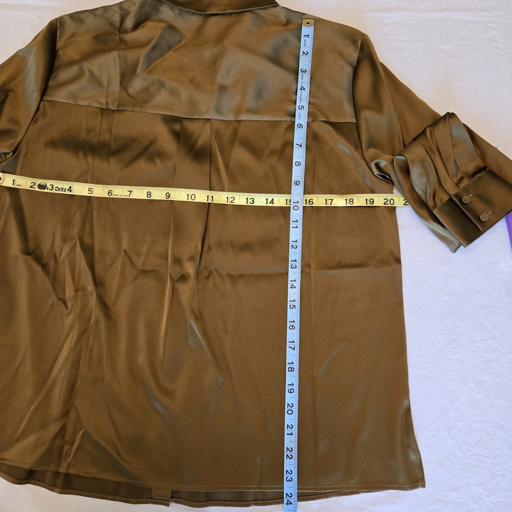 Eileen Fisher Brown Blouse - Picture 6 of 8